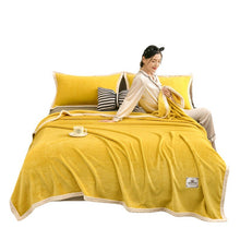 Load image into Gallery viewer, Coral Fleece Multi-Functional Blanket Plain Milk Fiber Single Double Nap Blanket Flannel
