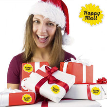 Load image into Gallery viewer, 2x500pcs Christmas Xmas Roll-up Special-Shaped Yellow Petal Happy Mail Sticker Self-Adhesive Gift Label tape
