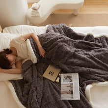 Load image into Gallery viewer, Version A Taffeta B Version Berber Fleece Blanket Autumn and Winter Jacquard Double Layer Thickened Leisure Blanket
