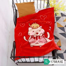 Load image into Gallery viewer, Nap Blanket Winter Double-Layer Thickened Right-Angle Edging Cover Blanket Baby Cloud Blanket Cartoon Blanket
