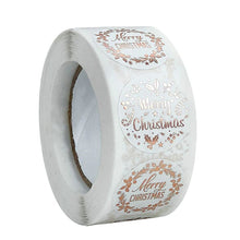 Load image into Gallery viewer, 2x500pcs Christmas Xmas White Hot Rose Gold Merry Chrsitmas Christmas Sticker Label tape
