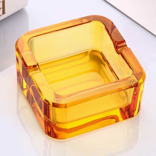 Lade das Bild in den Galerie-Viewer, Ashtray Straight Hair Crystal Glass  Large Small  Square Purple Creative Personality Ashtray
