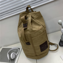 Lade das Bild in den Galerie-Viewer, Backpack travel Men Women Outdoor Travel Sports Water Bucket  Trend Canvas School shoulder bag
