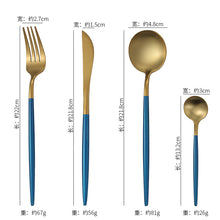 Lade das Bild in den Galerie-Viewer, 304 Stainless Steel Flatware Sets Spork 4-Piece Thick Steak Knife, Fork and Spoon Spork
