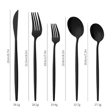 Lade das Bild in den Galerie-Viewer, 304 Stainless Steel Flatware Sets Five Components 20-Piece Set Western Dessert Steak Knife and Fork Rose Gold
