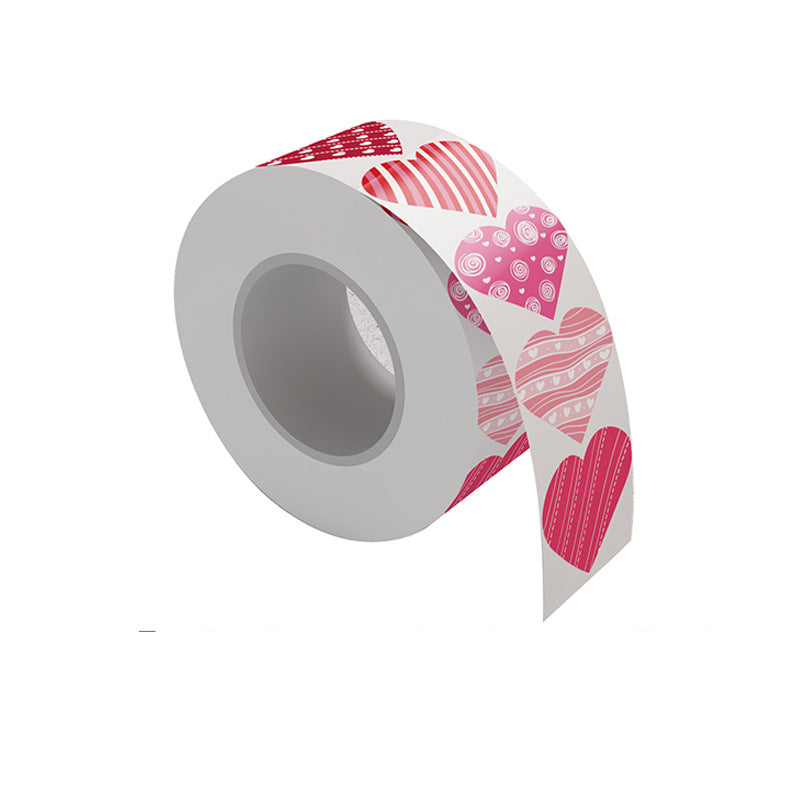 2x500pcs Christmas Xmas Love Cartoon Valentine's Day Valentine's Day Sticker Gift Label tape
