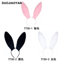 Lade das Bild in den Galerie-Viewer, 2x Halloween Xmas Christmas Gifts Decoration European and American New Soft Flannel Cat Rabbit Ears Hair Hoop

