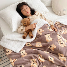 Load image into Gallery viewer, Double-Sided Velvet A- Sided Milk Velvet Blanket B- Sided Berber Fleece Blanket Velvet Blanket Sub-Children's Blanket
