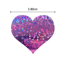Load image into Gallery viewer, 2x500pcs Christmas Xmas Love Valentine&#39;s Day Valentine&#39;s Day Purple Laser Sticker tape
