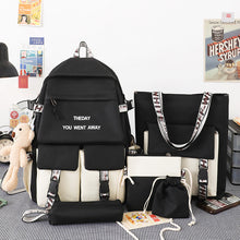 Load image into Gallery viewer, Backpack Five-Piece Schoolbag Fashion Korean   Junior High School Student Schoolboy   Middle School Student
