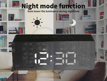 Load image into Gallery viewer, Smart Multi-Function Alarm Clock LED Display Mirror Digital Clock Student Children Electronic Alarm Clock
