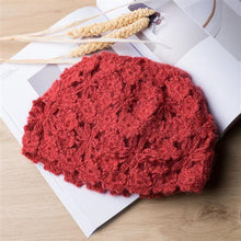 Load image into Gallery viewer, Warm Winter Knit Beanie Hats Women's Fashionable Korean Style Spring and Autumn Thin Lace Closed Toe Women Unisex
