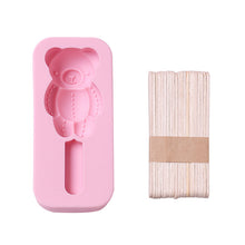 Load image into Gallery viewer, 2PC Silicone Mold Rabbit Bear Shape Silicone Mold Ice Tray Ice Cream Stick Mold
