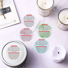 Load image into Gallery viewer, 2x500pcs Christmas Xmas Colored Black and White Candle Warning Sticker Label tape
