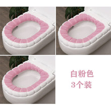 Load image into Gallery viewer, 3pcs Toilet Seat Cover Pads Home    Cushion    Extra Thick Warm  Fleece
