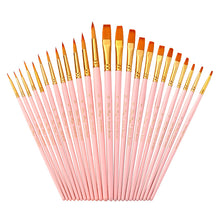 Load image into Gallery viewer, 12 PCs Nylon Hair Brush Watercolor Acrylic Macaron New Oil Painting
