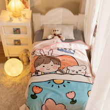 Load image into Gallery viewer, Flannel Single Layer Children's Blanket Cartoon Positioning Summer Air-Conditioning Kindergarten Nap Blanket
