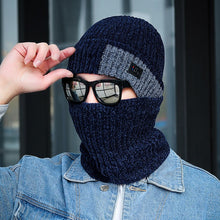 Load image into Gallery viewer, Warm Winter Knit Beanie Hats Cycling Cover Chenille Fleece-Lined Thickened Wool Scarf Unisex
