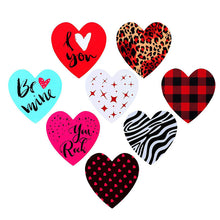 Load image into Gallery viewer, 2x500pcs Christmas Xmas Colored Loving Heart Valentine&#39;s Day I Love You Plaid Leopard Gift Self-Adhesive Labels Stickers tape

