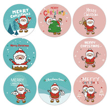 Load image into Gallery viewer, 2x500pcs Christmas Xmas Package 8 Design Santa Merry Christmas Christmas Stickers Gift Tags tape
