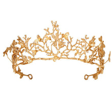 Lade das Bild in den Galerie-Viewer, Simple Alloy Rhinestone Bridal Headdress Golden Crown
