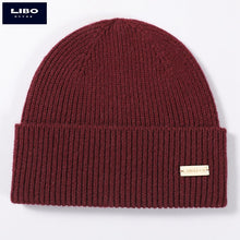 Load image into Gallery viewer, Warm Winter Knit Beanie Hats Solid Color Cashmere Wool Hat Men's Thickened Unisex

