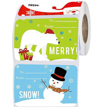 Lade das Bild in den Galerie-Viewer, 2x300pcs Square Merry Christmas Christmas Stickers Gift Labels tape
