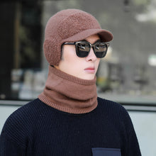 Lade das Bild in den Galerie-Viewer, Warm Winter Knit Beanie Hats Fleece-Lined Men's Ear Protection Student Windproof Cycling Scarf Unisex
