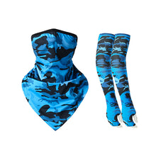 Load image into Gallery viewer, 1 Piece Triangular Binder 1 Pair Sleeves Sunscreen Ice Silk Bandana Set Summer Face Mask
