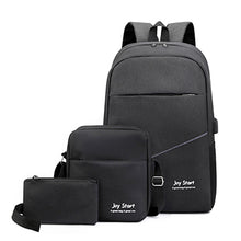 Lade das Bild in den Galerie-Viewer, Backpack Computer Bag Business Casual Notes Three-Piece Storage Bag  Student Schoolbag
