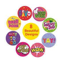 Load image into Gallery viewer, 2x500pcs Xmas Christmas  Stickers Roll Label School Season Stationery Encouragement Reward Top Notch Well Done Toy
