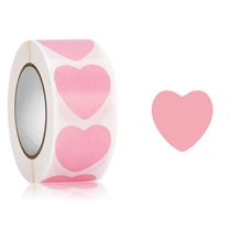 Load image into Gallery viewer, 2x500pcs Christmas Xmas Pink Heart-Shaped Valentine&#39;s Day Stationery Envelope Gift Sticker tape
