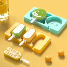 Lade das Bild in den Galerie-Viewer, 2 Color with Lid Ice Cream Silicone Mold Classic DIY Making Ice-Cream Mould
