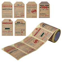 Lade das Bild in den Galerie-Viewer, 200pcs 6 Designs Square Kraft Paper Merry Christmas Christmas Stickers tape
