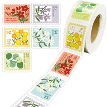 Load image into Gallery viewer, 2x500pcs Christmas Xmas Color Stamp Sticker Envelope Book Stationery Decorative Adhesive Self-Adhesive Labels tape
