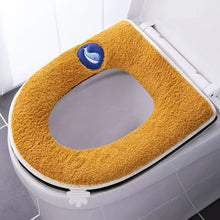Load image into Gallery viewer, 3pcs Toilet Seat Cover Pads Washer Pedestal Ring Waterproof Thicker Cute Zipper
