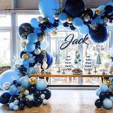 Load image into Gallery viewer, 105pcs Night Blue Balloon Set Sequined Balloon Chain Party Wedding Decoration

