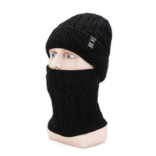 Load image into Gallery viewer, Warm Winter Knit Beanie Hats Cycling Cover Chenille Fleece-Lined Thickened Wool Scarf Unisex
