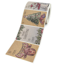 Lade das Bild in den Galerie-Viewer, 250PCs 6 Designs Rectangular Christmas Stickers Holiday Decoration Self-Adhesive Gift Labels tape
