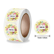 Load image into Gallery viewer, 2x500pcs Xmas Christmas  Stickers Roll Label Flower Thank You Gift Baking Biscuit Packaging   Tape
