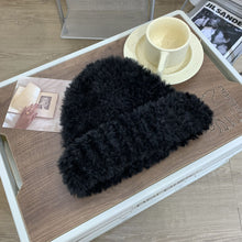 Load image into Gallery viewer, Warm Winter Knit Beanie Hats Solid Color Elegant Plush Women's Autumn and Winter Warm Korean Style Unisex
