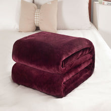 Load image into Gallery viewer, Blanket Solid Color Flannel Blanket Thickened Double-Sided Fleece Sheets Nap Blanket Coral Fleece Blanket
