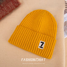 Load image into Gallery viewer, Warm Winter Knit Beanie Hats Autumn and Winter  Korean Style Embroidered Hat Unisex
