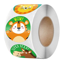 Load image into Gallery viewer, 2x500pcs Xmas Christmas  Stickers Roll Label School Season Student Children&#39;s Award Incentive Toy Sealing
