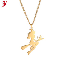 Lade das Bild in den Galerie-Viewer, 2x Halloween Xmas Christmas Gifts Decoration  Ladies Angel Stainless Steel Sweater Necklace Ornament
