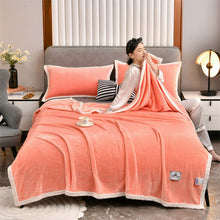 Load image into Gallery viewer, Coral Fleece Multi-Functional Blanket Plain Milk Fiber Single Double Nap Blanket Flannel
