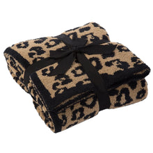 Lade das Bild in den Galerie-Viewer, Fleece Woolen Blanket Children's Knitted Leopard Blanket Fleece-Lined Knitting Leopard Blanket Dream Cover Blanket

