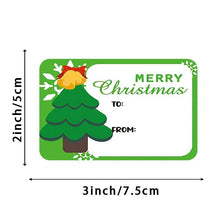 Lade das Bild in den Galerie-Viewer, 250PCs 6 Designs Square Merry Christmas Christmas Label Gift Stickers tape
