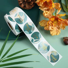 Load image into Gallery viewer, 2x500pcs Christmas Xmas Green Plant Thank You Sticker Gift Envelope Bouquet Stationery Decoration Label tape
