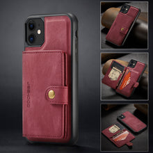 Load image into Gallery viewer, Removable Card Holder Wireless Charging Leather Phone Case for iPhone 13 Mini/Pro/Pro Max
